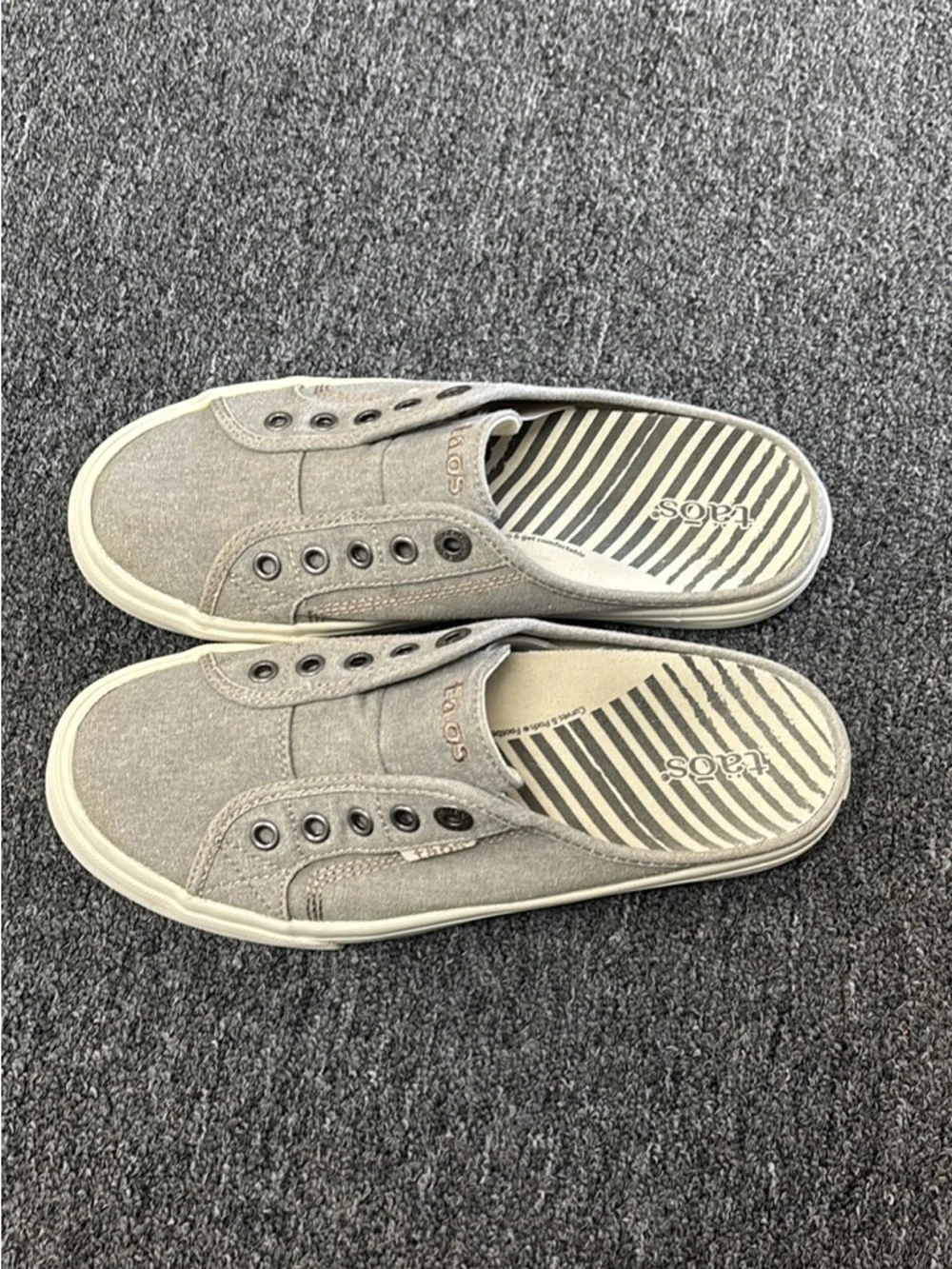 Taos Footwear Gray Slip-On Canvas Sneakers - Picture 5 of 9